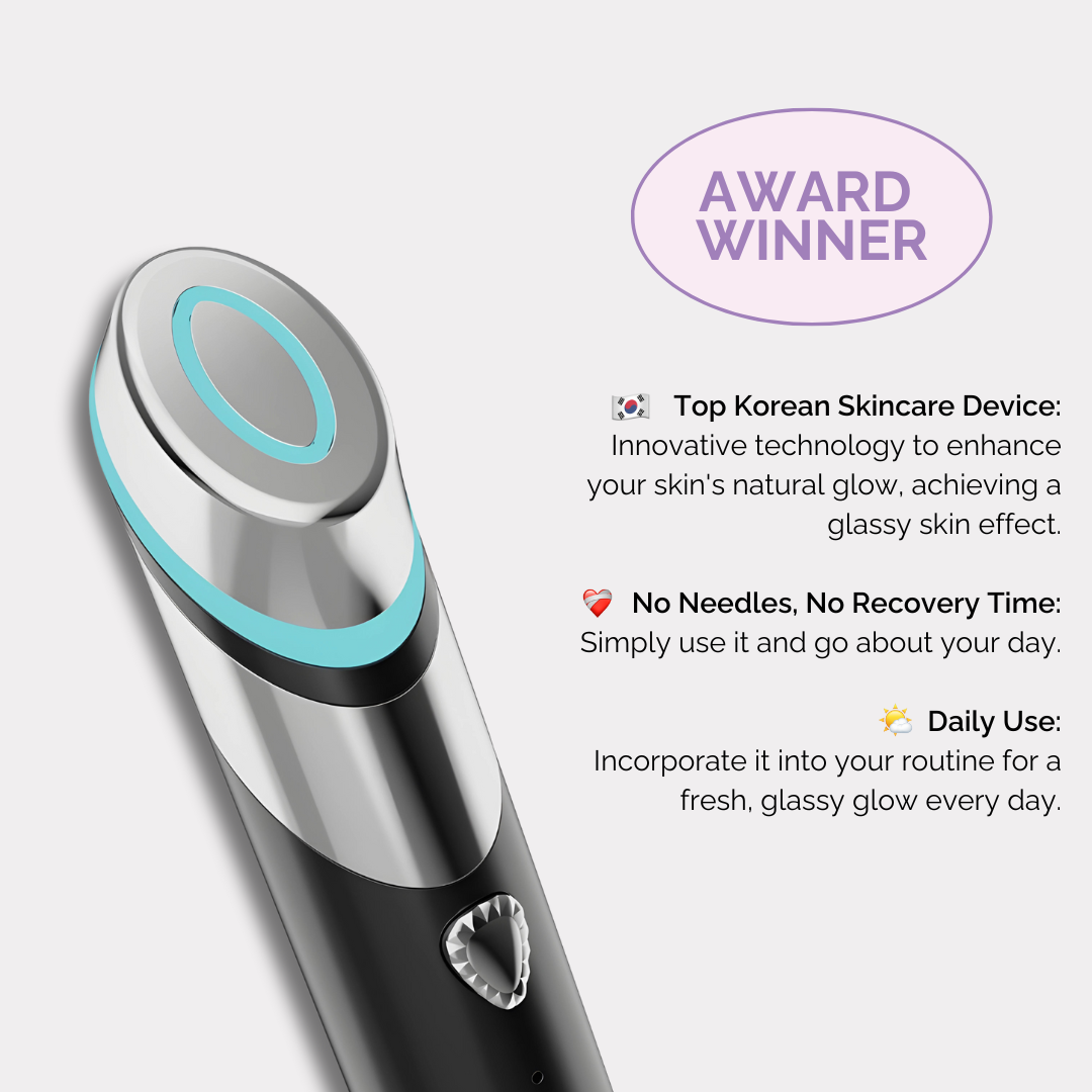 ✨ GlowGlass Booster: 4-in-1 Facial Light Therapy Wand